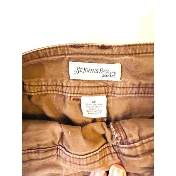 St. John’s Bay Women’s 6P Skirts Skort Bundle – Plaid & Brown Utility Cotton - Picture 9 of 9